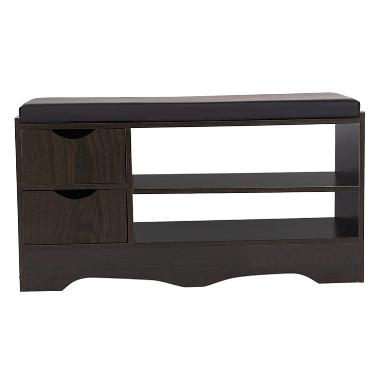 Latitude Run® 2Tier Shoes Bench Entryway Storage Shoe Rack Storage